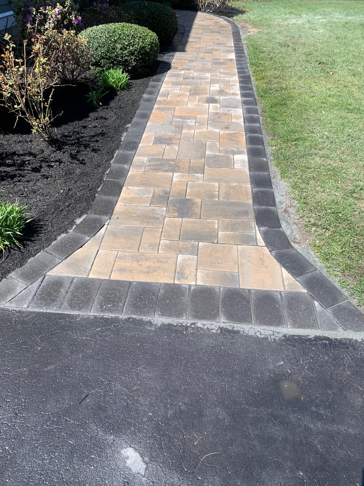 sidwalk masonry to home 2 walkway hardscape leading to home